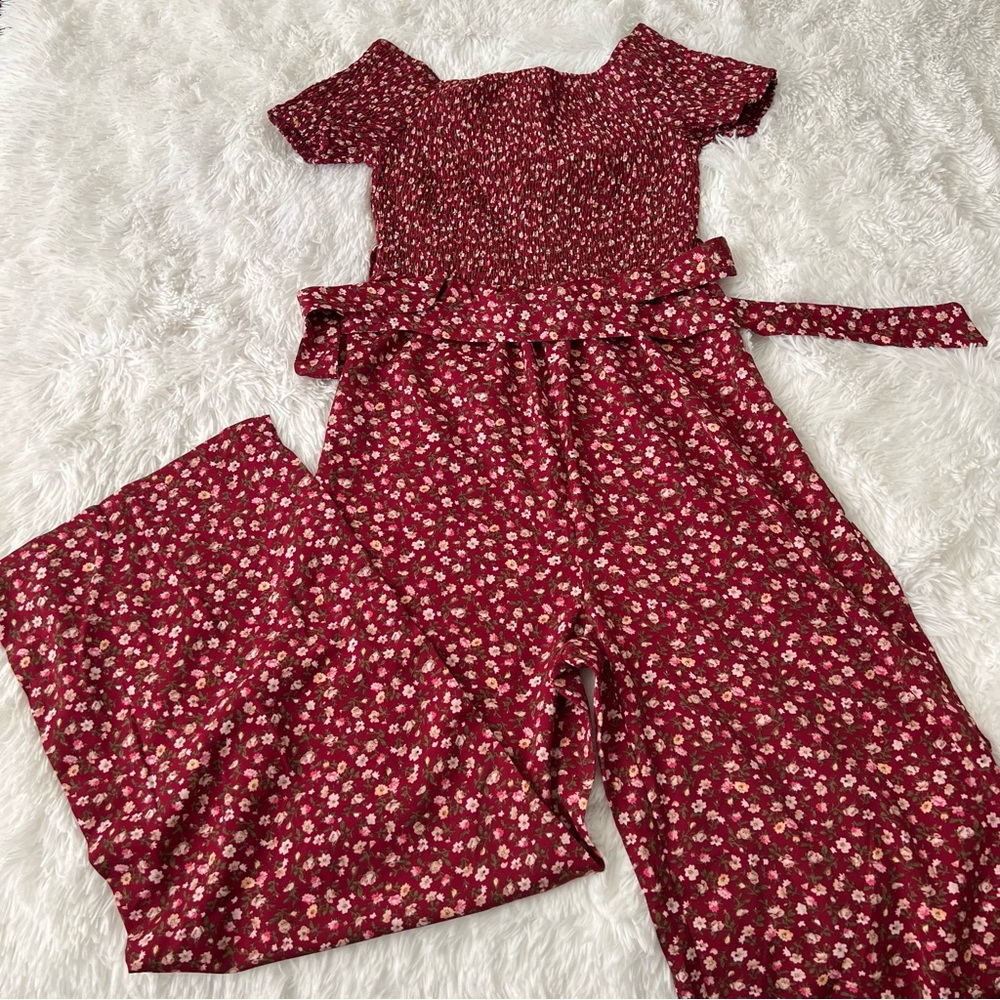 SHEIN Red and Pink Textured Top